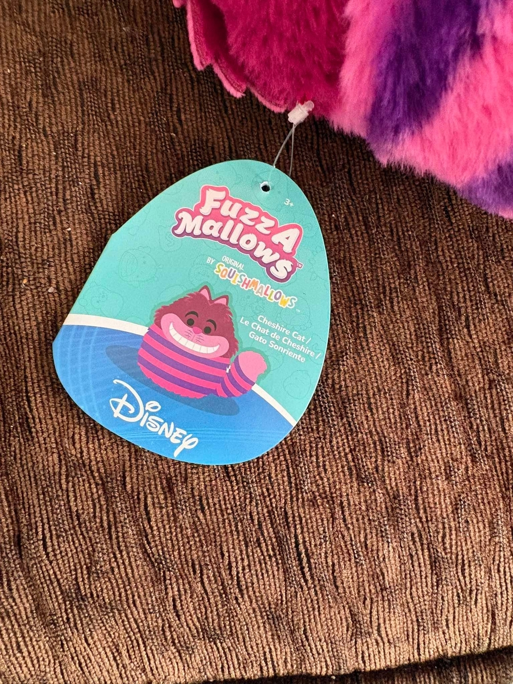 Disney Fuzz-A-Mallows Cheshire Cat Plush - Pink & Purple